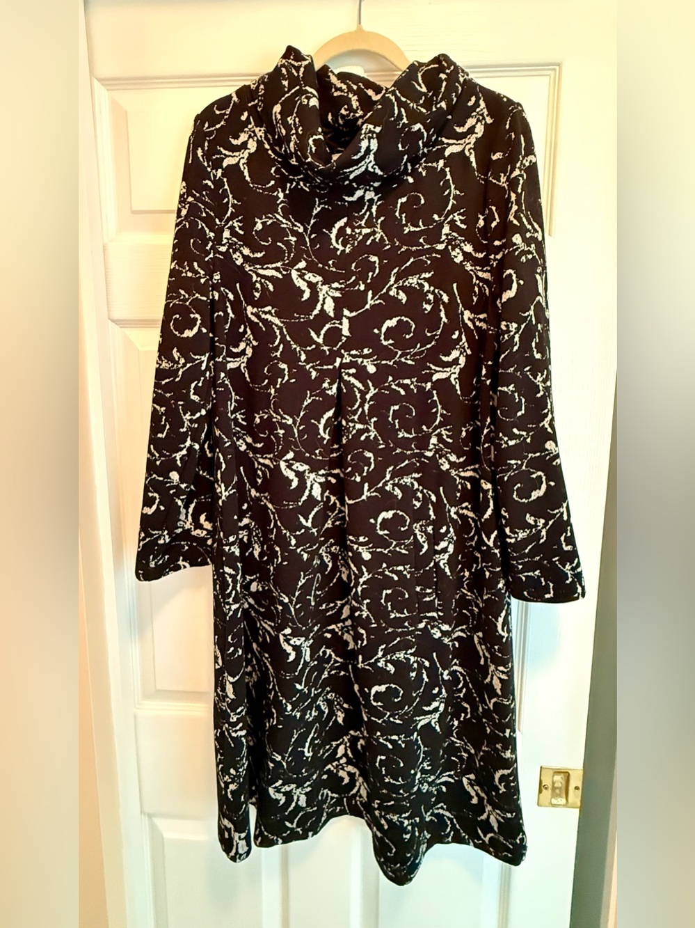 Habitat Black and White Cowl Neck Dress